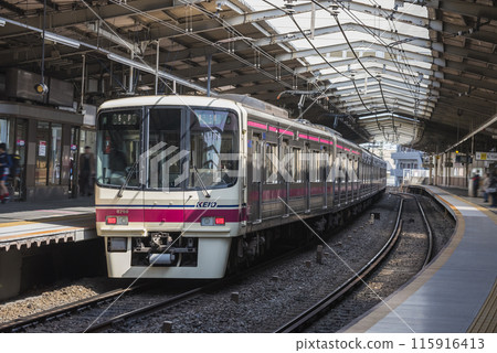 Keio Line bound for Mt. Takao Express Semi Special Express 8000 series limited express Keio Line bound for Mt. Takao Express Semi Special Express 8000 series limited express 115916413