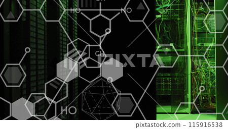 Image of scientific data processing over computer servers 115916538