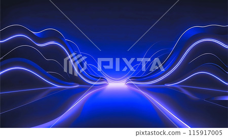 抽象揮舞著藍色光芒 115917005