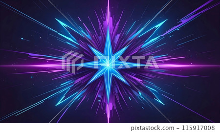 藍色和紫色星暴背景影像 115917008