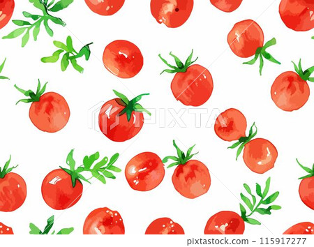 Watercolor tomato illustration Generative AI Watercolor tomato illustration Generative AI 115917277
