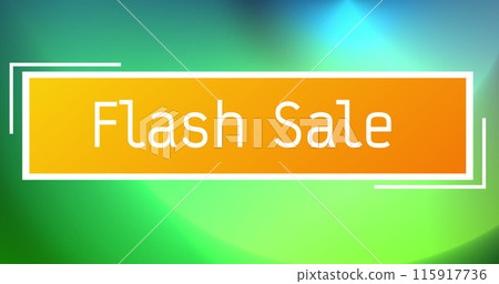 Image of flash sale text over shapes 115917736