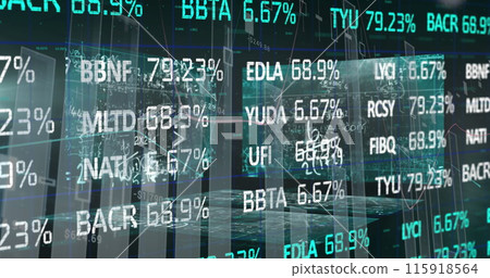 Image of digital screens over data processing 115918564