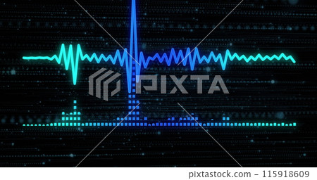 Image of moving columns over light spots on black background Image of moving columns over light spots on black background 115918609