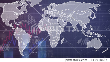 The image shows a global computer network with data processing and technology concept the image of t The image shows a global computer network with data processing and technology concept the image of t 115918664