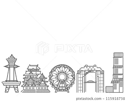 大阪建築背景圖 大阪建築背景圖 115918738