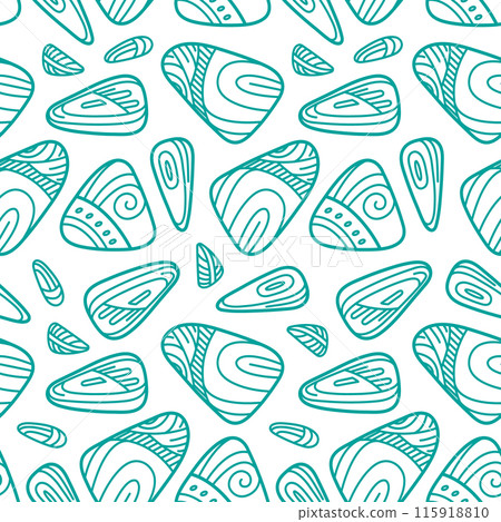 Seamless vector pattern with rocks. 115918810