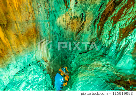 Ryusendo Cave First Underground Lake Observation Deck 115919098