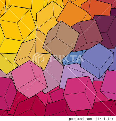 Abstract vector background. Geometric figures. Color cubes. Abstract vector background. Geometric figures. Color cubes. 115919123