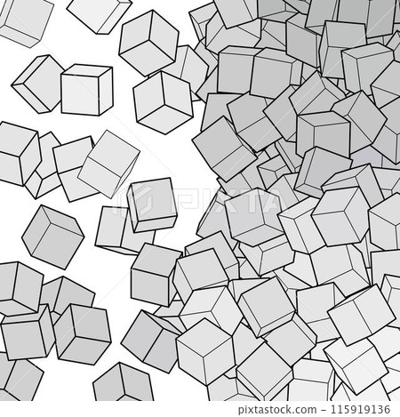 Abstract vector background. Geometric figures. Gray cubes. 115919136