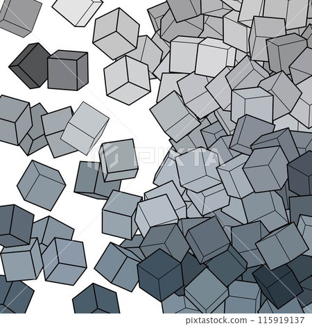 Geometric background. Presentation template. Vector background. polygonal style. Mosaic. Black cubes. 115919137