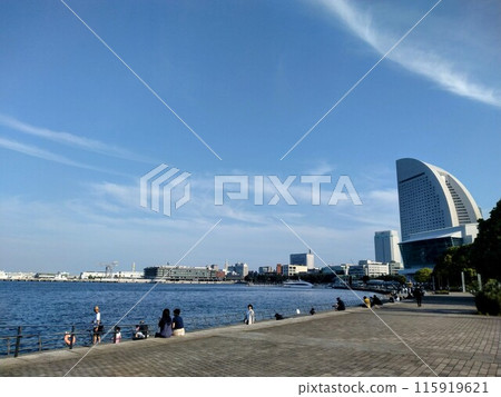 Minato Mirai as seen from Zou-no-hana Park 115919621