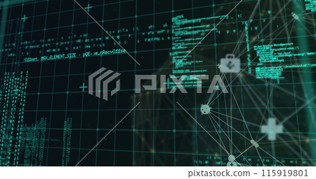 Image of data processing over network of connections 115919801