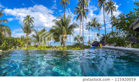 View of pool resort in koh yao noi, Phang Nga, Thailand 115920059