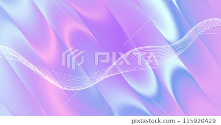 Image of network of connections with data transfer over pastel multi coloured background 115920429