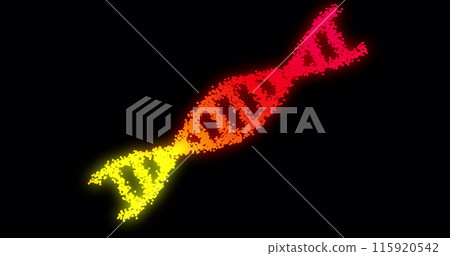 Image of dna strand on black background Image of dna strand on black background 115920542