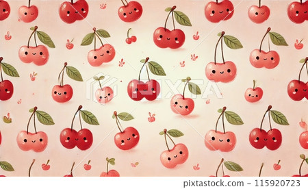 Seamless cherry pattern 115920723