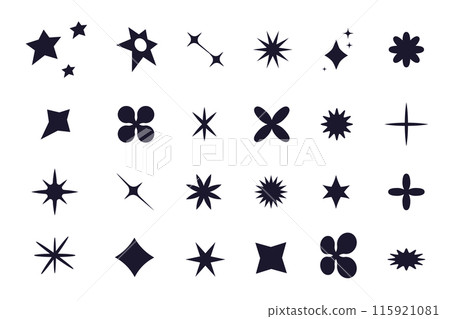 Set of y2k minimal geometric shapes thin line rings, abstract aesthetic element illustrated for banners, social media, poster design, sticker. Trendy design with frame, sparkles, star, lines Set of y2k minimal geometric shapes thin line rings, abstract aesthetic element illustrated for banners, social media, poster design, sticker. Trendy design with frame, sparkles, star, lines 115921081