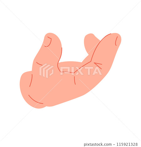 Male hand open palm showing holding giving taking asking gesture icon vector flat illustration 115921328