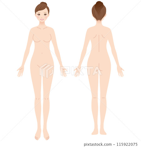 Full body view of a woman Beauty Full body view of a woman Beauty 115922075