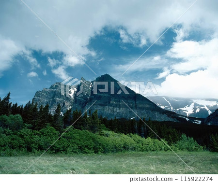 Mountains background. High mount, rocks and hills landscape 115922274