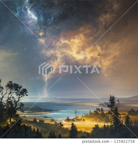 大自然中展開的星空 115922738
