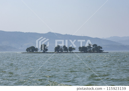 Yomegashima, the only island in Lake Shinji 115923139