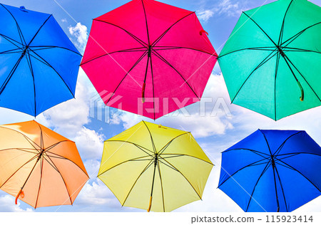 umbrellas, color, colorful 115923414