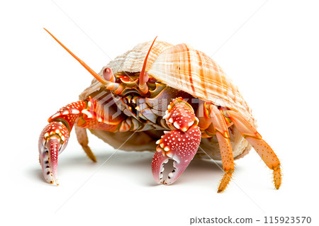 Hermit Crab isolated on white background 115923570