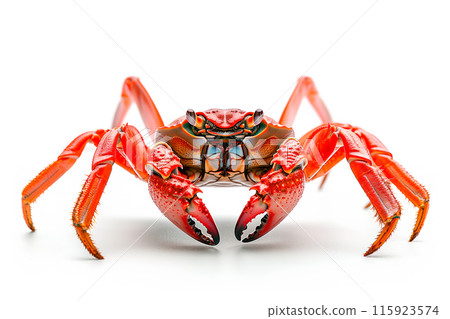 Red Rock Crab isolated on white background 115923574