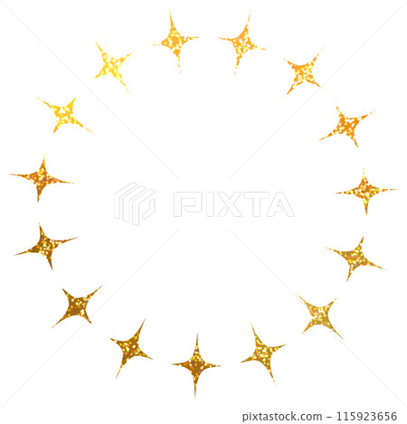 Glitter frame four-pointed star 115923656