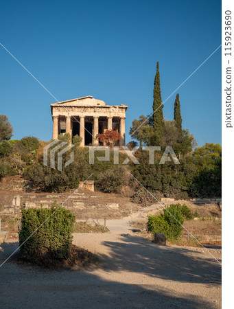Ruins of Temple of Hephaestus in Ancient Agora in Athens, capital of Greece Ruins of Temple of Hephaestus in Ancient Agora in Athens, capital of Greece 115923690