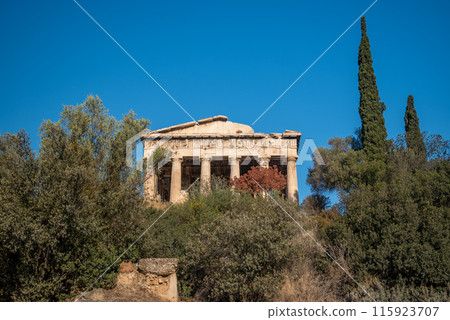 Ruins of Temple of Hephaestus in Ancient Agora in Athens, capital of Greece Ruins of Temple of Hephaestus in Ancient Agora in Athens, capital of Greece 115923707