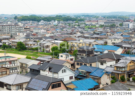奈良市大和西大寺站週邊的城市景觀 奈良市大和西大寺站週邊的城市景觀 115923946