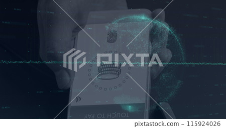 Image of text with globe and network of connections Image of text with globe and network of connections 115924026
