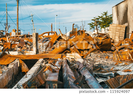 2020年能登半島地震:輪島焦土街景 2020年能登半島地震:輪島焦土街景 115924097