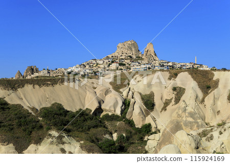 Uchisar Castle and Uchisar cityscape 115924169