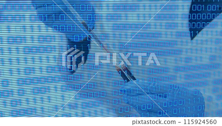 Image of data processing over doctor with test tube Image of data processing over doctor with test tube 115924560