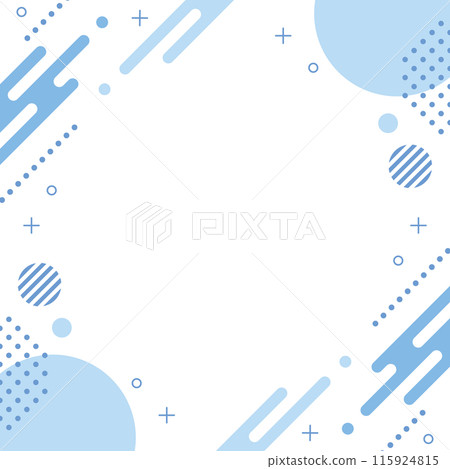 Geometric frame, square, blue and light blue, liquid, polka dots and glitter Geometric frame, square, blue and light blue, liquid, polka dots and glitter 115924815