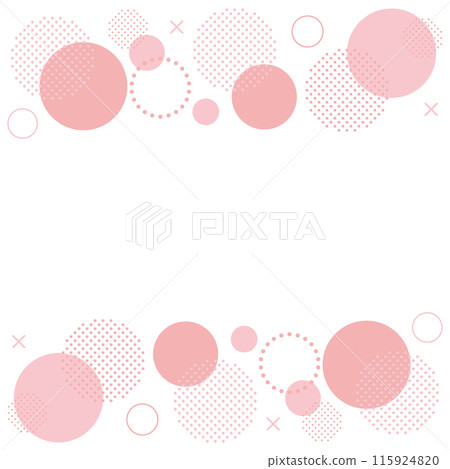 幾何框架方形圓點粉紅色 115924820