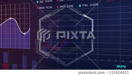 Image of scope scanning over data processing Image of scope scanning over data processing 115924821