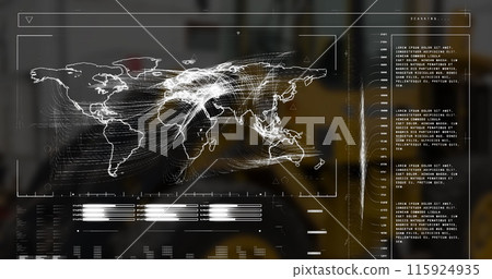 Image of data processing over warehouse 115924935