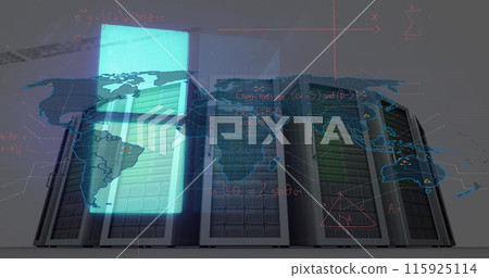 Image of data processing over servers 115925114