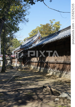 通往日本武作為天鵝降臨的白鳥神社參拜殿的道路(香川縣東香川市) 通往日本武作為天鵝降臨的白鳥神社參拜殿的道路(香川縣東香川市) 115925235