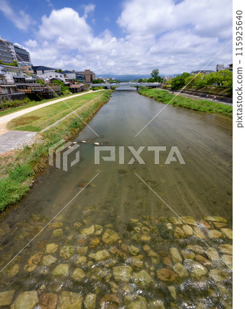Kamo River photographed from Sanjo Ohashi Bridge, Kyoto Prefecture 115925640