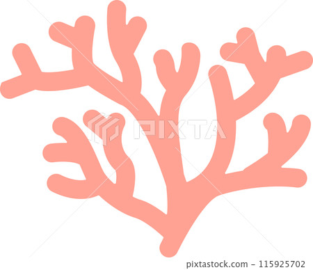 粉紅色珊瑚插畫素材 115925702