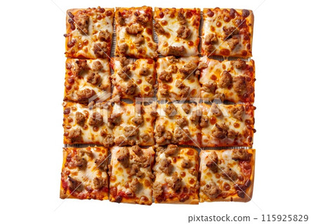 Delicious American style pizza with mushrooms, bell peppers, and spinach, perfect for a healthy meal Delicious American style pizza with mushrooms, bell peppers, and spinach, perfect for a healthy meal 115925829