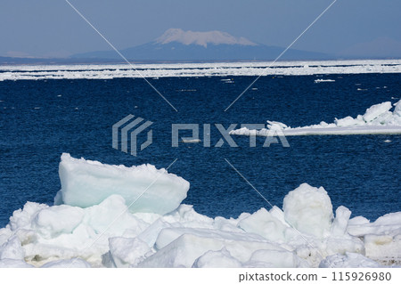 冬季野付半島的流冰 115926980