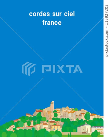 Cordes sur Ciel, France, summer scenery Cordes sur Ciel, France, summer scenery 115927202
