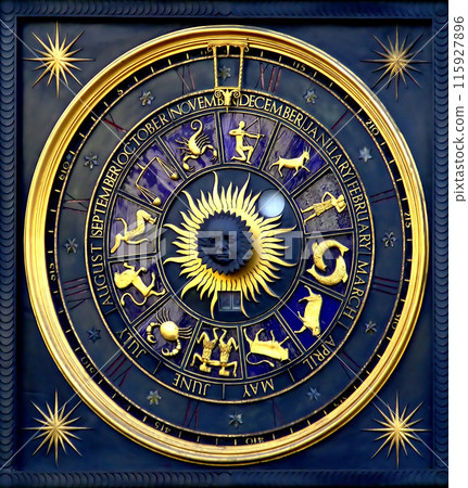 Horoscope clock Horoscope clock 115927896